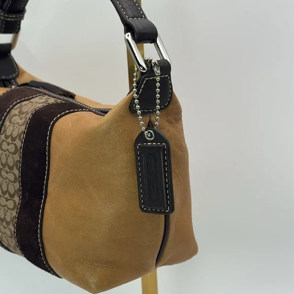 Vintage Coach Y2K leather - suede - signature mini bag - Picture 4 of 13